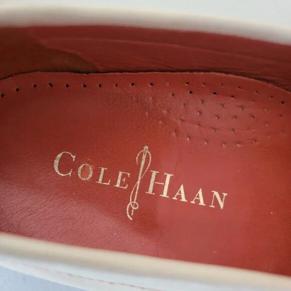 Cole Haan Leather  Loafers Womens Size 5.5 Cream Peach Classic - Picture 7 of 11